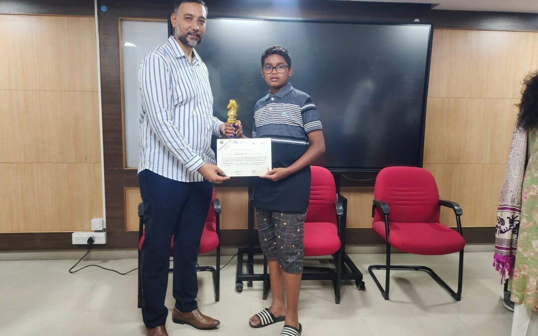 🏆 Shashank B Secures 4th Prize at Rainbow Club U-16 Open Tournament!