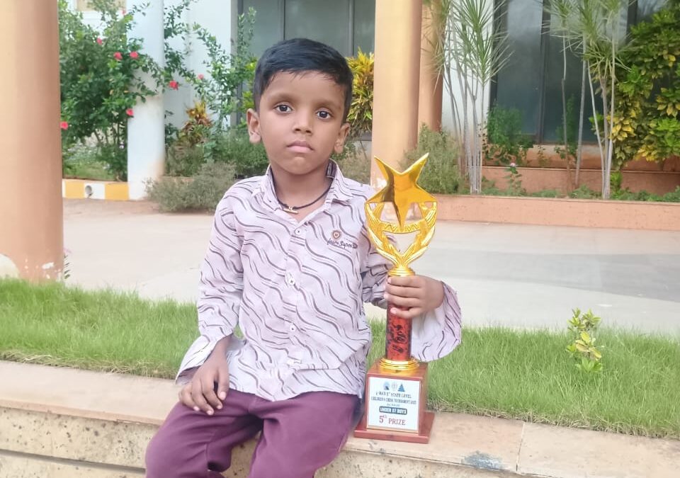 🏆 Pugazh Vinoth Shines with 5th Place at iMacs State Level Chess Tournament!