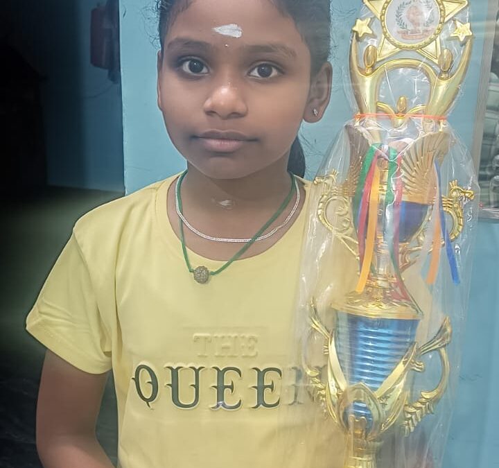 Hani Shakshitha B Wins 1st Place in U12 Girls Category with a Perfect 7/7 Score