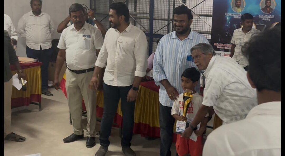 Kathirvelan V Secures 3rd Prize at Tamil Nadu State Level Chess Tournament 🏆